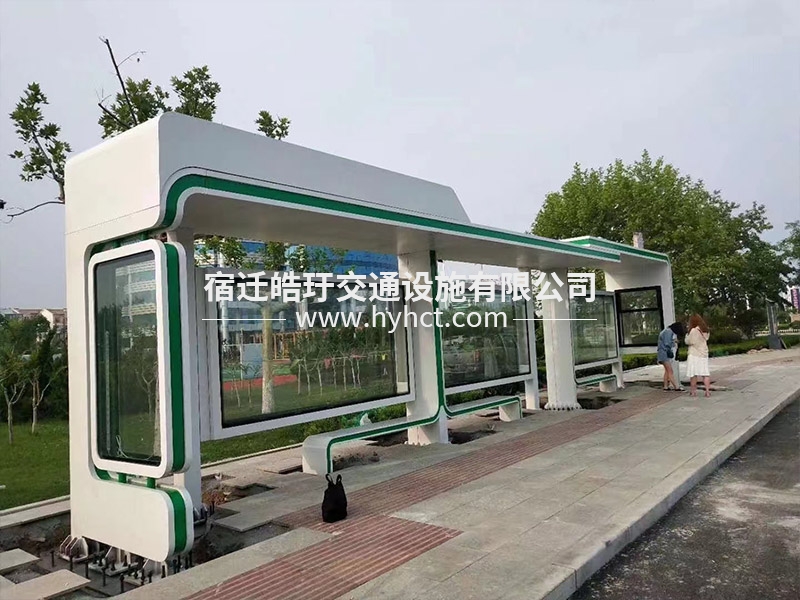 公交站臺(tái)候車(chē)亭生產(chǎn)廠家安裝案例現(xiàn)場(chǎng)