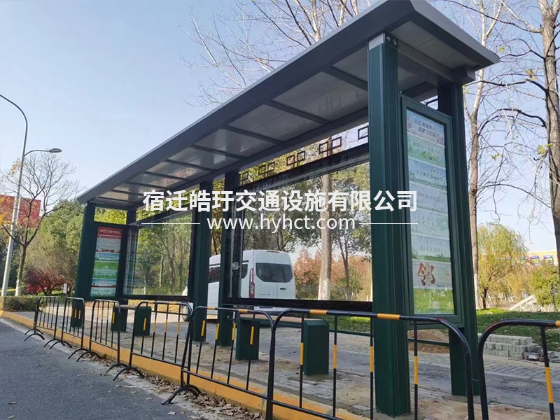 公交站臺(tái)候車(chē)亭生產(chǎn)廠家安裝案例現(xiàn)場(chǎng)